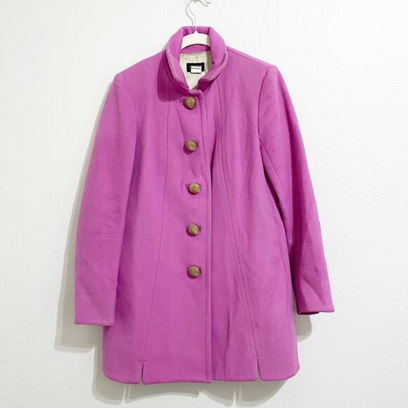 j. crew wool peacoat long big button coat size 0 - Picture 1 of 9